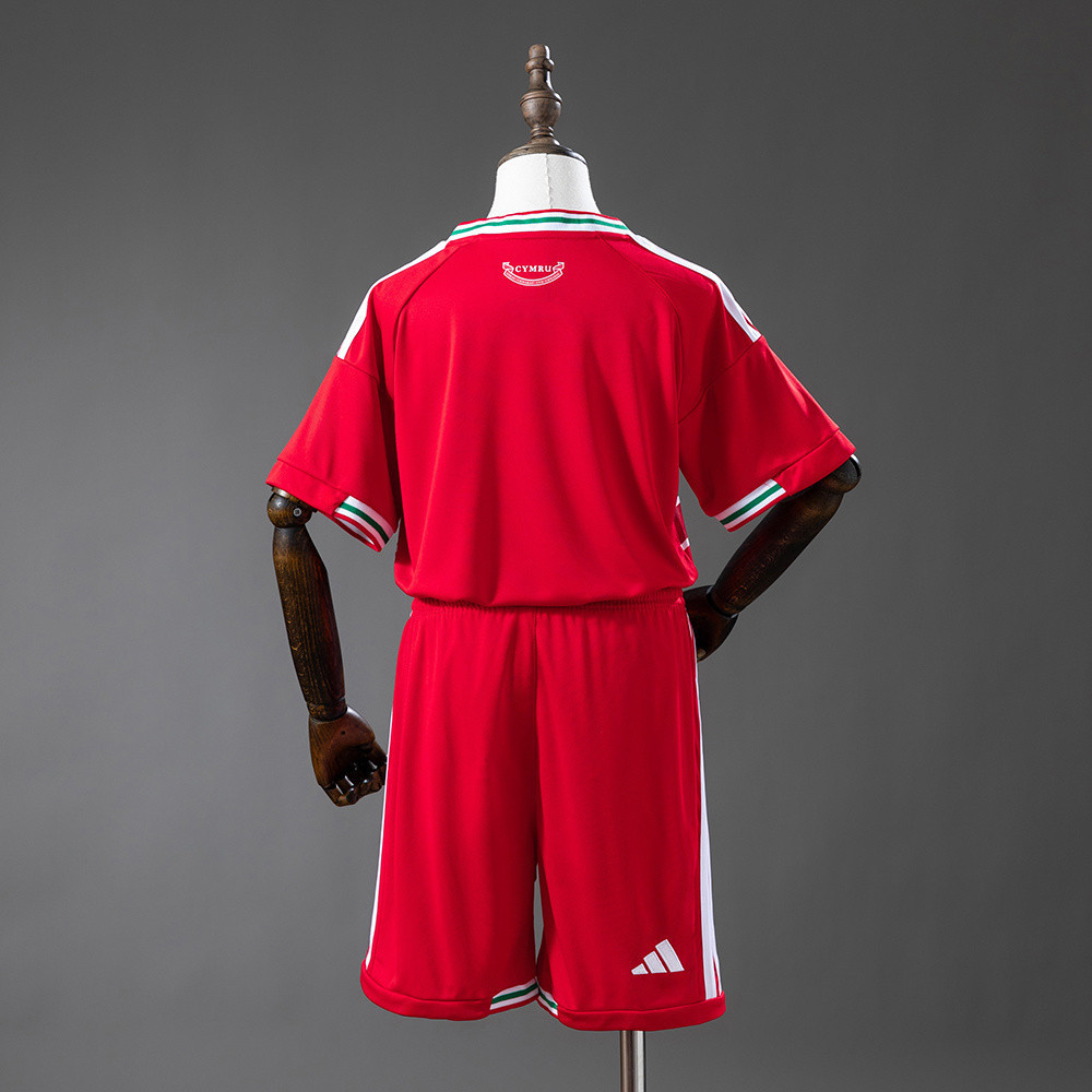 Wales National Team 2026 World Cup Home Youth Kit – Children Soccer Set – Jersey Teams