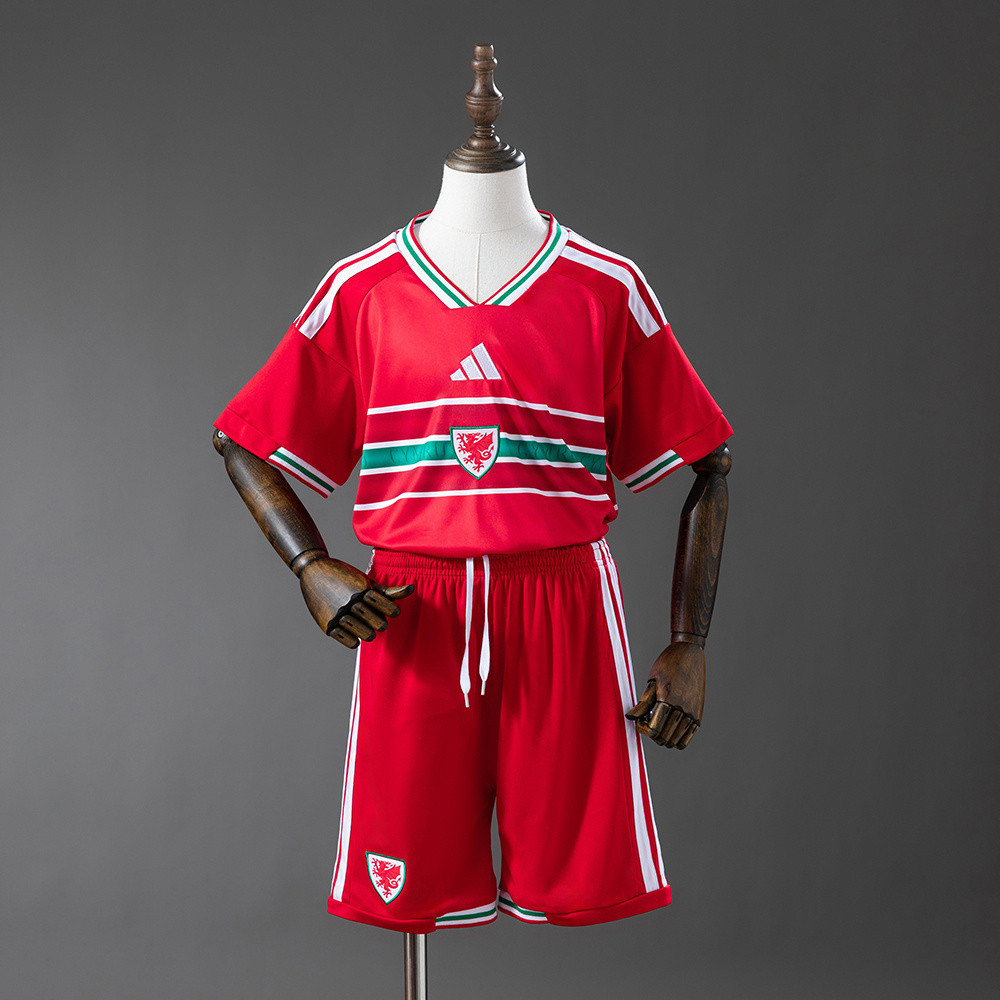 Wales National Team 2026 World Cup Home Youth Kit - Children Soccer Set - Jersey Teams