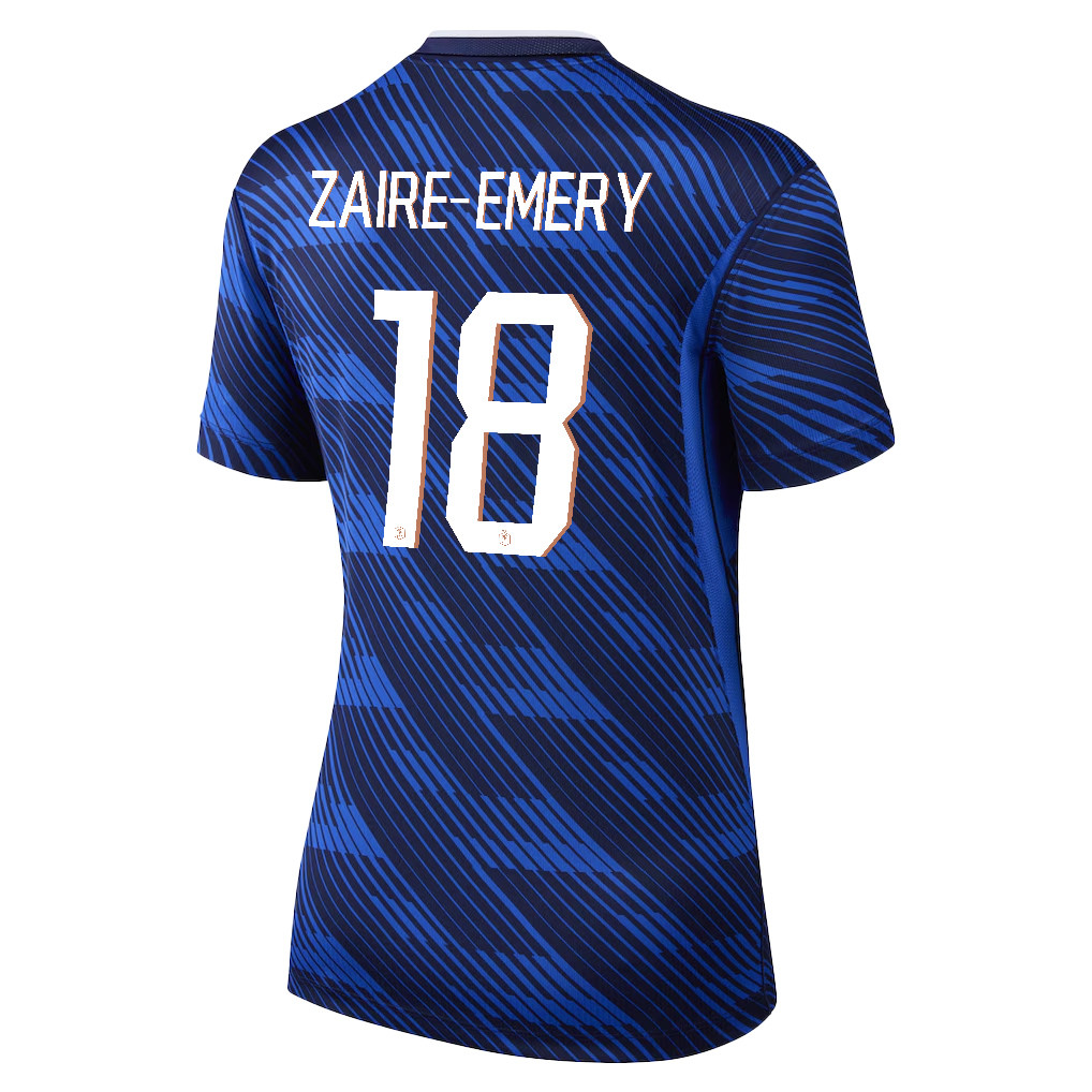 Warren Zaïre-Emery 18 Women's France National Team 2026 Home Jersey - Blue - Jersey Teams