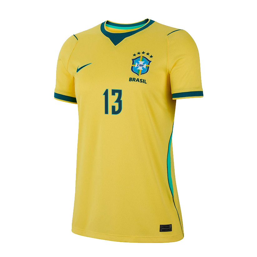 Wesley França 13 Women's Brazil National Team 2026 Home Jersey - Yellow - Jersey Teams