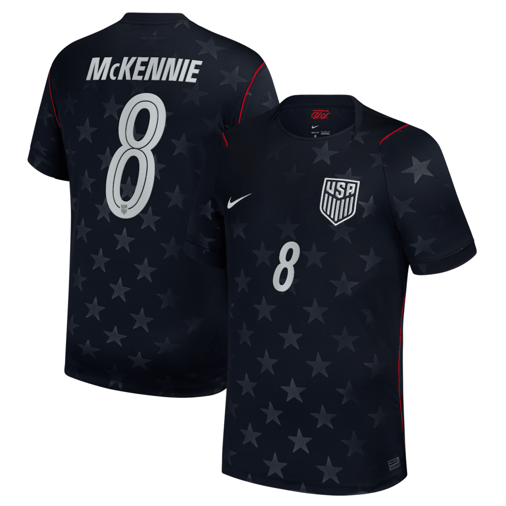 Weston McKennie 8 USMNT 2026 Away Stadium Jersey - Blue, Men - Jersey Teams