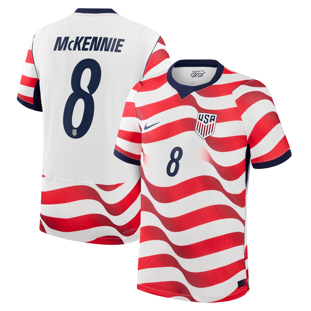 Weston McKennie 8 USMNT 2026 Home Match Jersey - White, Men - Jersey Teams