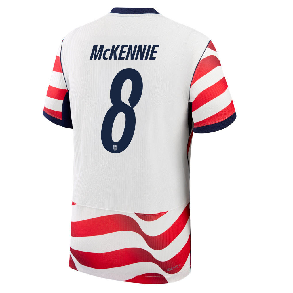 Weston McKennie 8 USMNT 2026 x World Cup Patch Home Match Jersey - White, Men - Jersey Teams