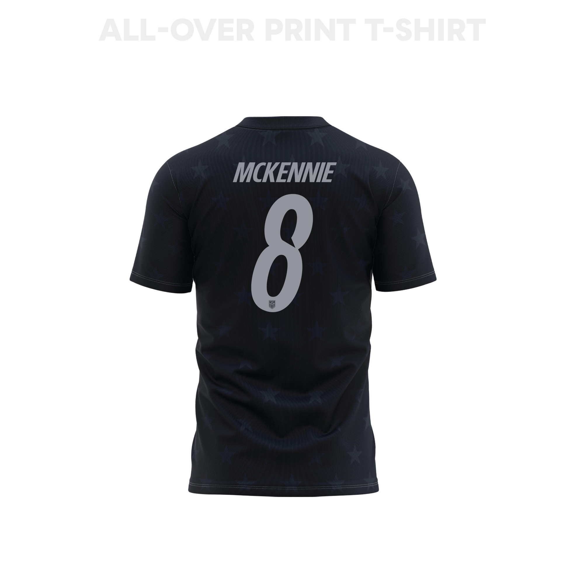 Weston McKennie 8 Youth USMNT 2026 Away 3D T-shirt Fully Printed – Black - Jersey Teams
