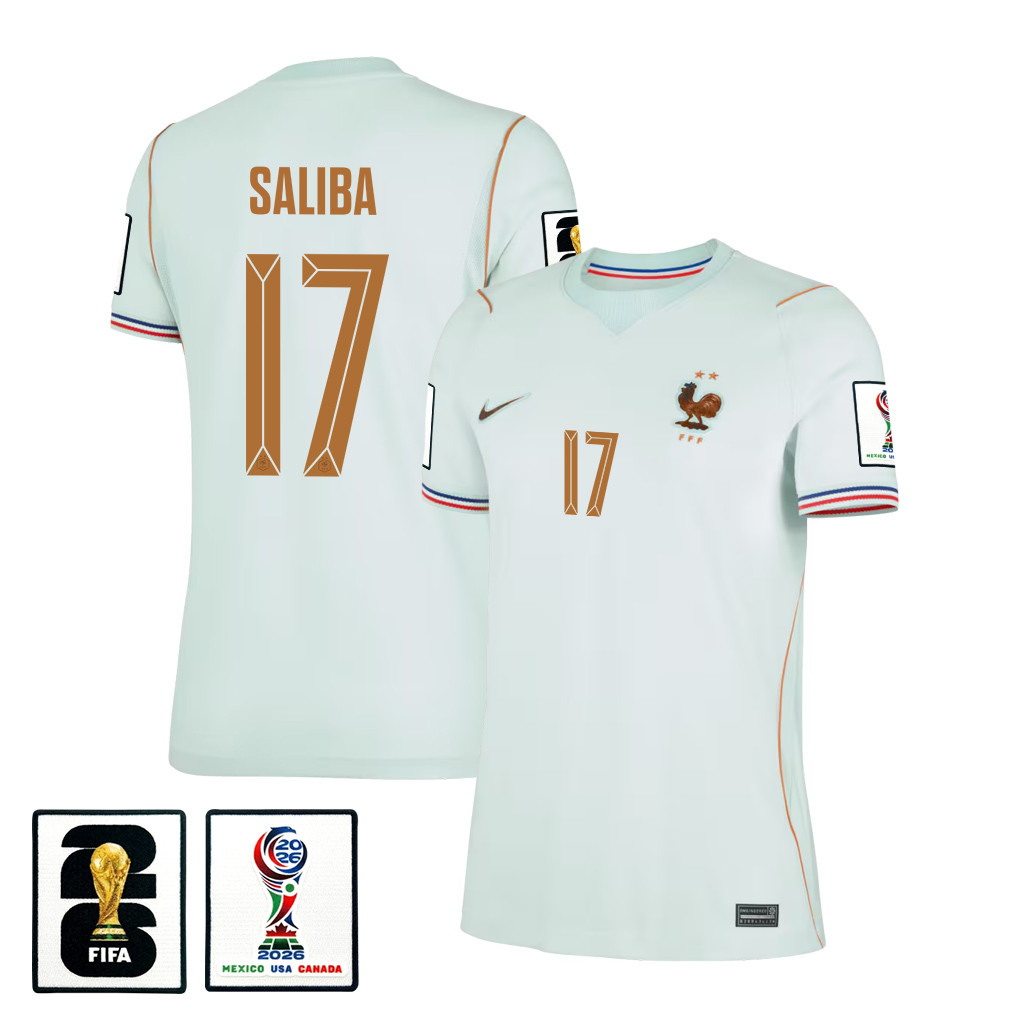 William Saliba 17 France National Team 2026 Women’s Away Jersey – Green – Jersey Teams