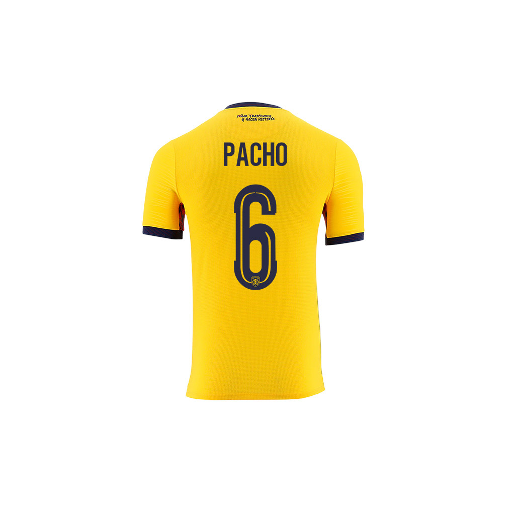 Willian Pacho 6 Youth Ecuador National Team 2026 Home Jersey - Yellow - Jersey Teams