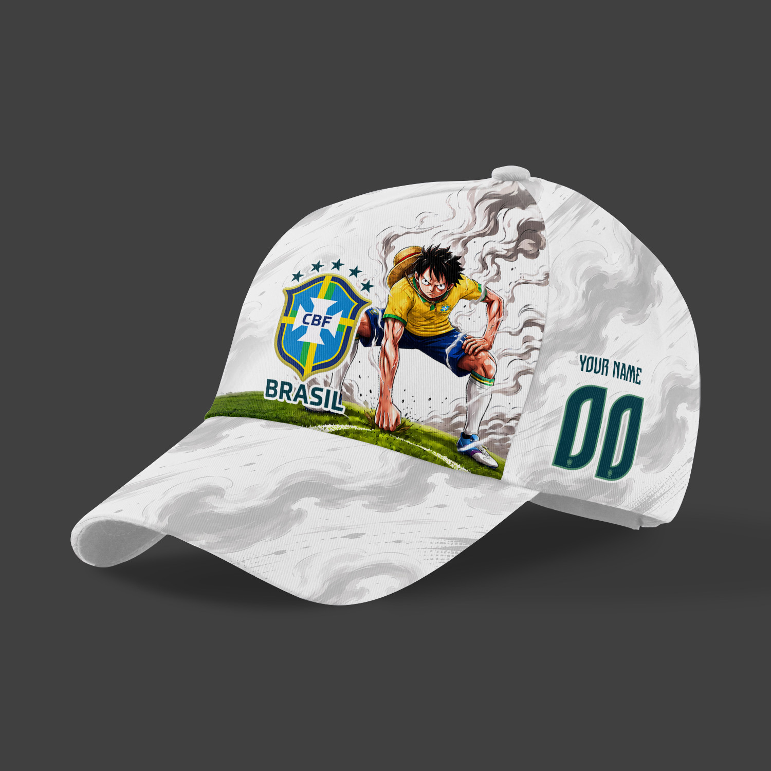 World Cup 2026 Brazil x OP Luffy Gear 2 Smokey All Over Print Jersey - Jersey Teams