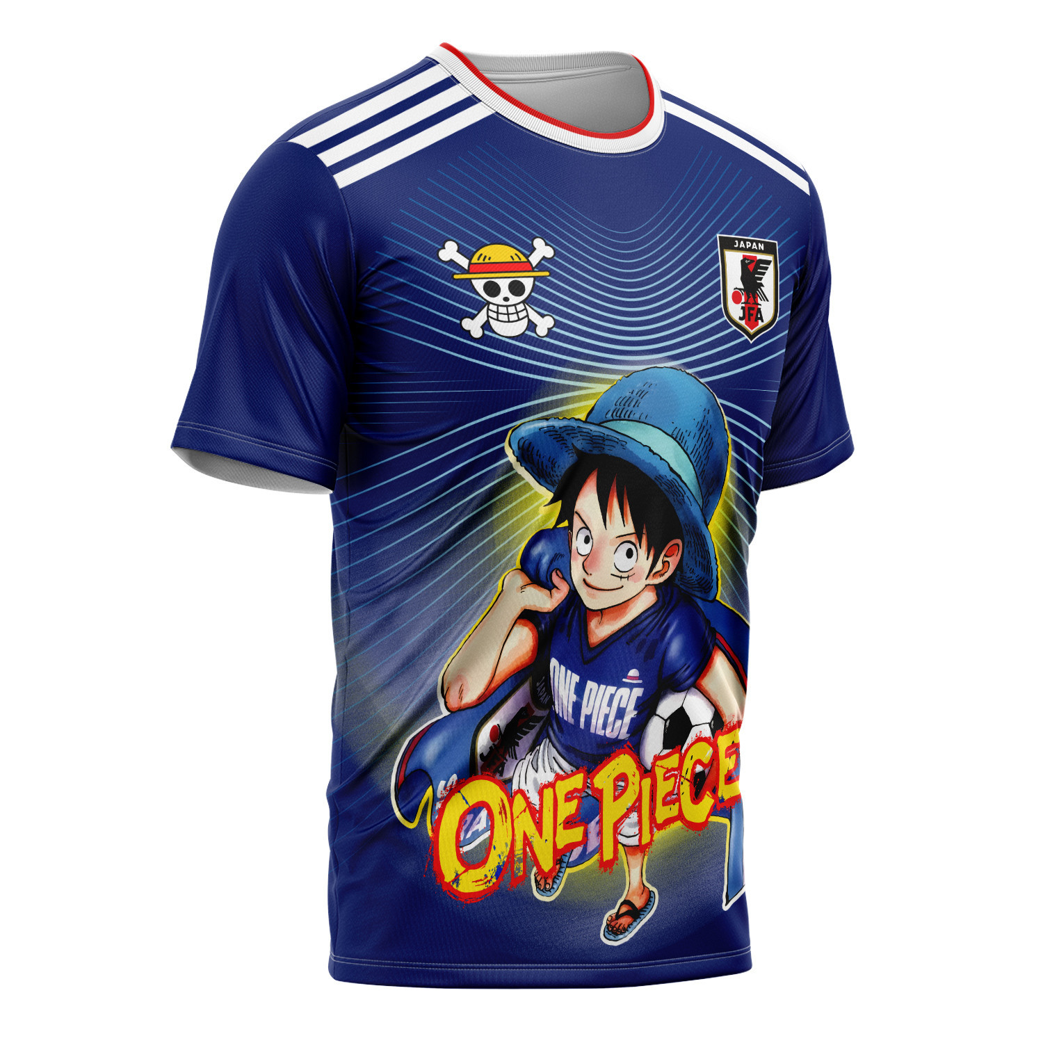 World Cup 2026 Japan Kaoru Mitoma #7 x OP Luffy Aura All Over Print Jersey – Jersey Teams