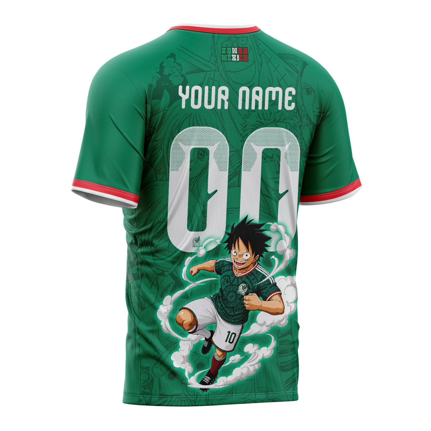 World Cup 2026 Mexico X OP Luffy Awakening Tango Smoke All Over Print Jersey - Jersey Teams
