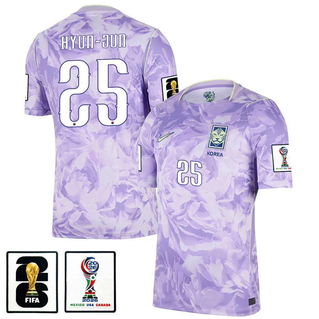 Yang Hyun-jun 25 South Korea National Team 2026 x World Cup Patch Away Jersey - Men, Purple - Jersey Teams