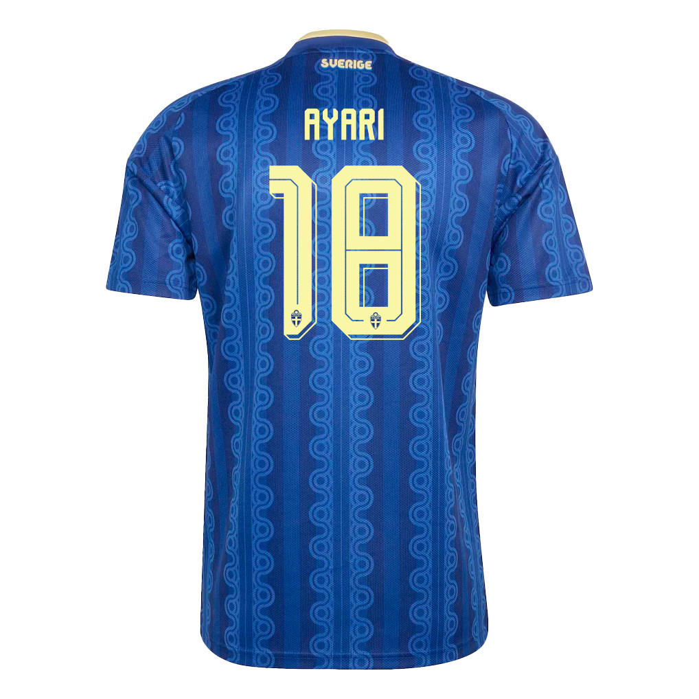 Yasin Ayari 18 Sweden National Team 2026 Away Jersey - Blue, Men - Jersey Teams