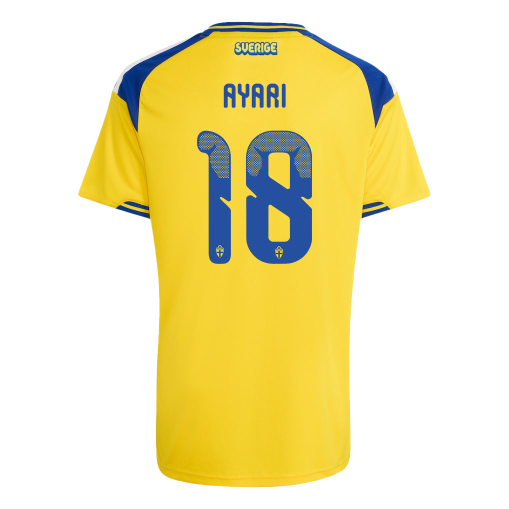 Yasin Ayari 18 Youth Sweden National Team 2026 Home Jersey - Yellow - Jersey Teams