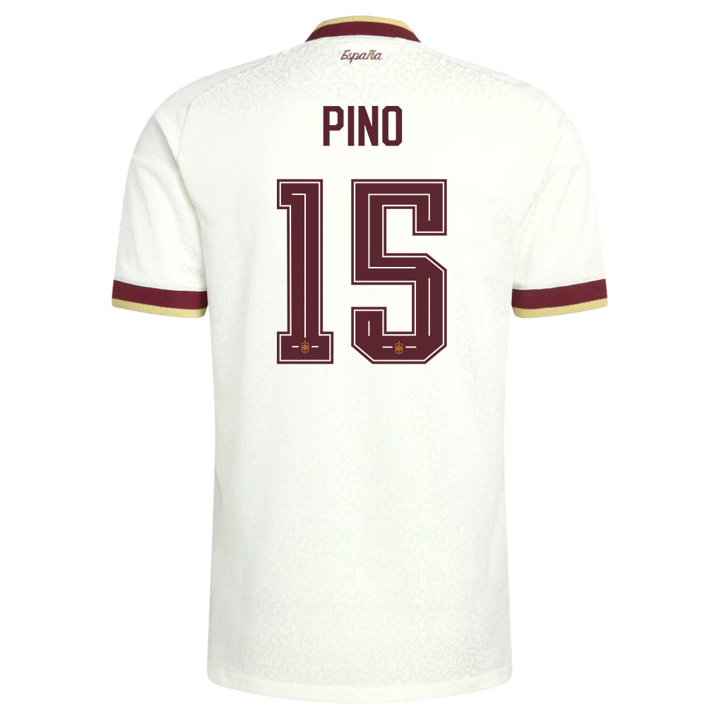 Yeremy Pino 15 Spain National Team 2026 Away Jersey - White, Men - Jersey Teams