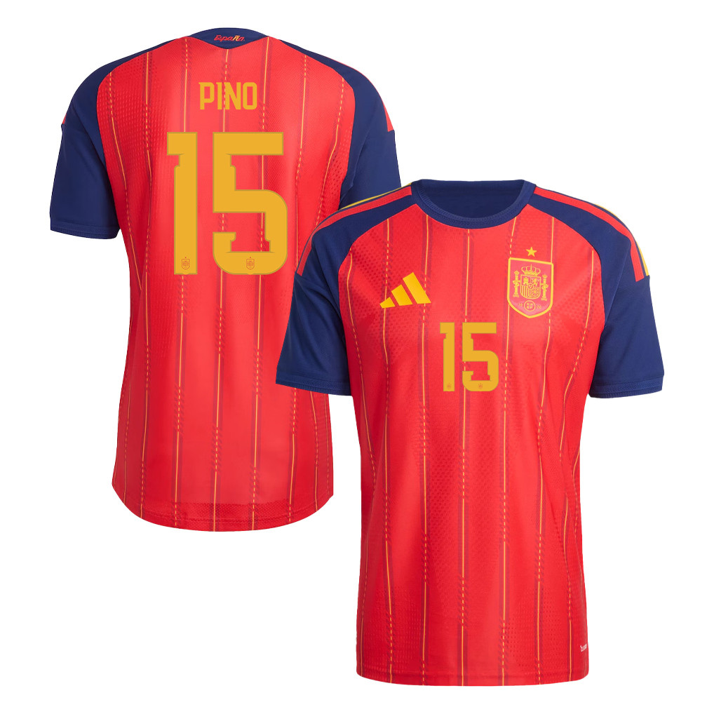 Yeremy Pino 15 Spain National Team 2026 Home Jersey - Red, Men - Jersey Teams