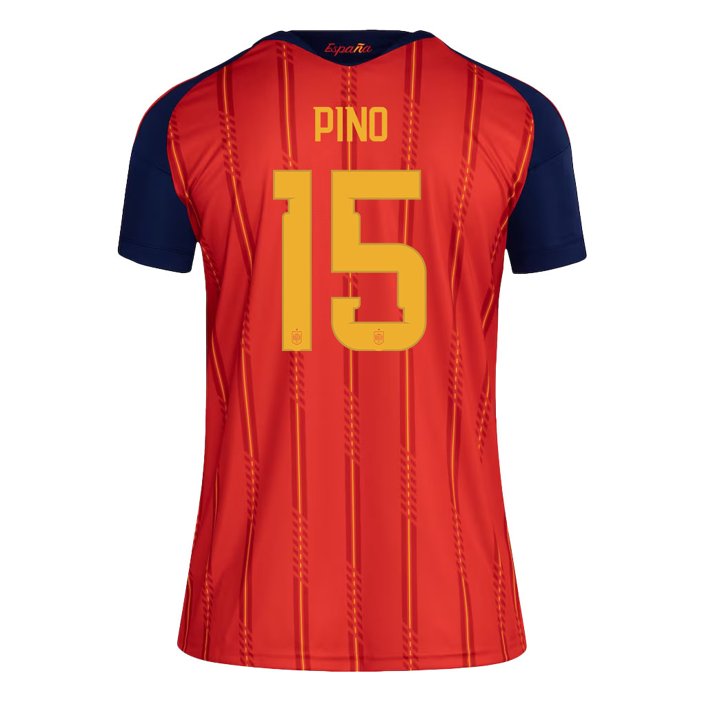 Yeremy Pino 15 Women's Spain National Team 2026 Home Jersey - Red - Jersey Teams
