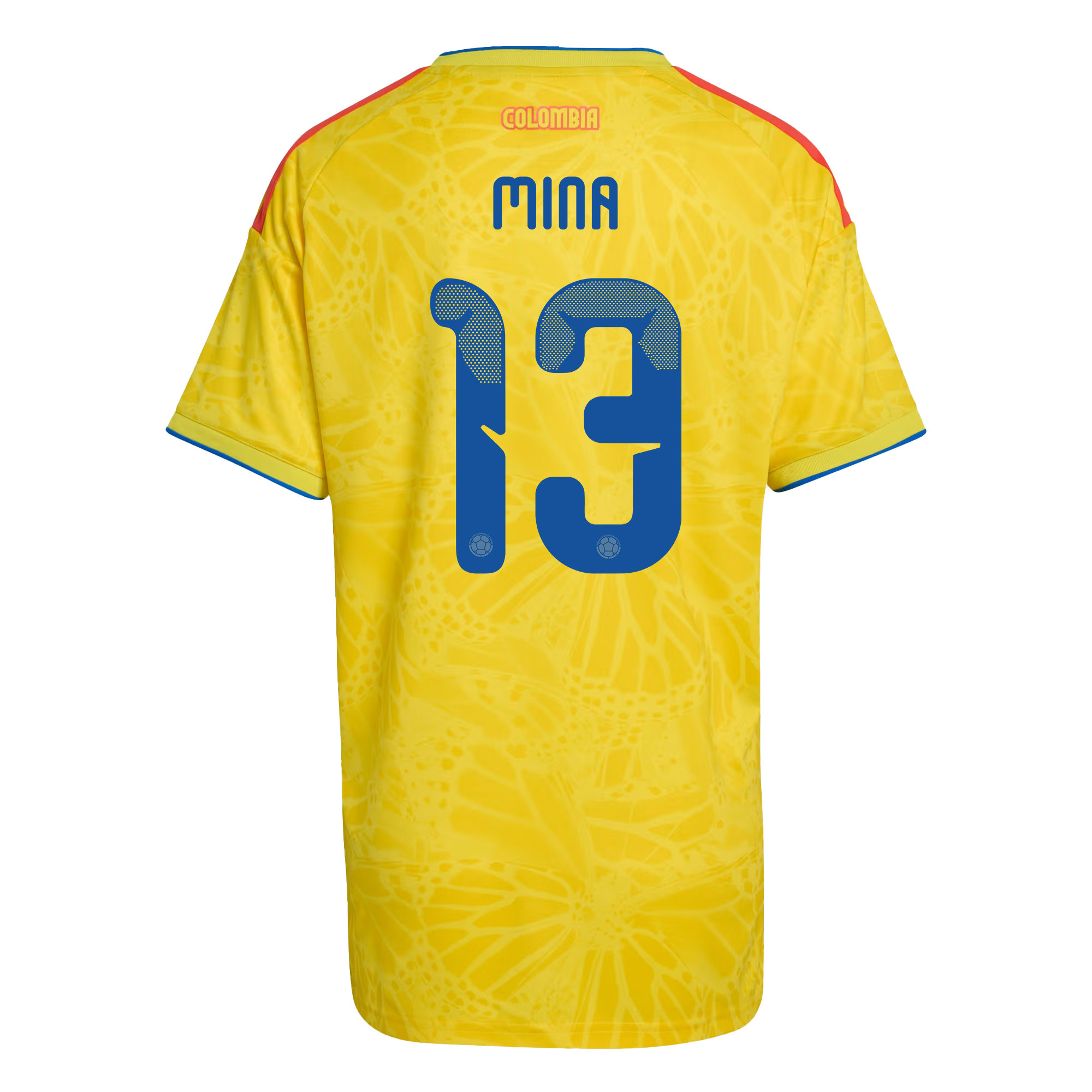 Yerry Mina 13 Women's Colombia National Team 2026 Home Jersey - Yellow - Jersey Teams