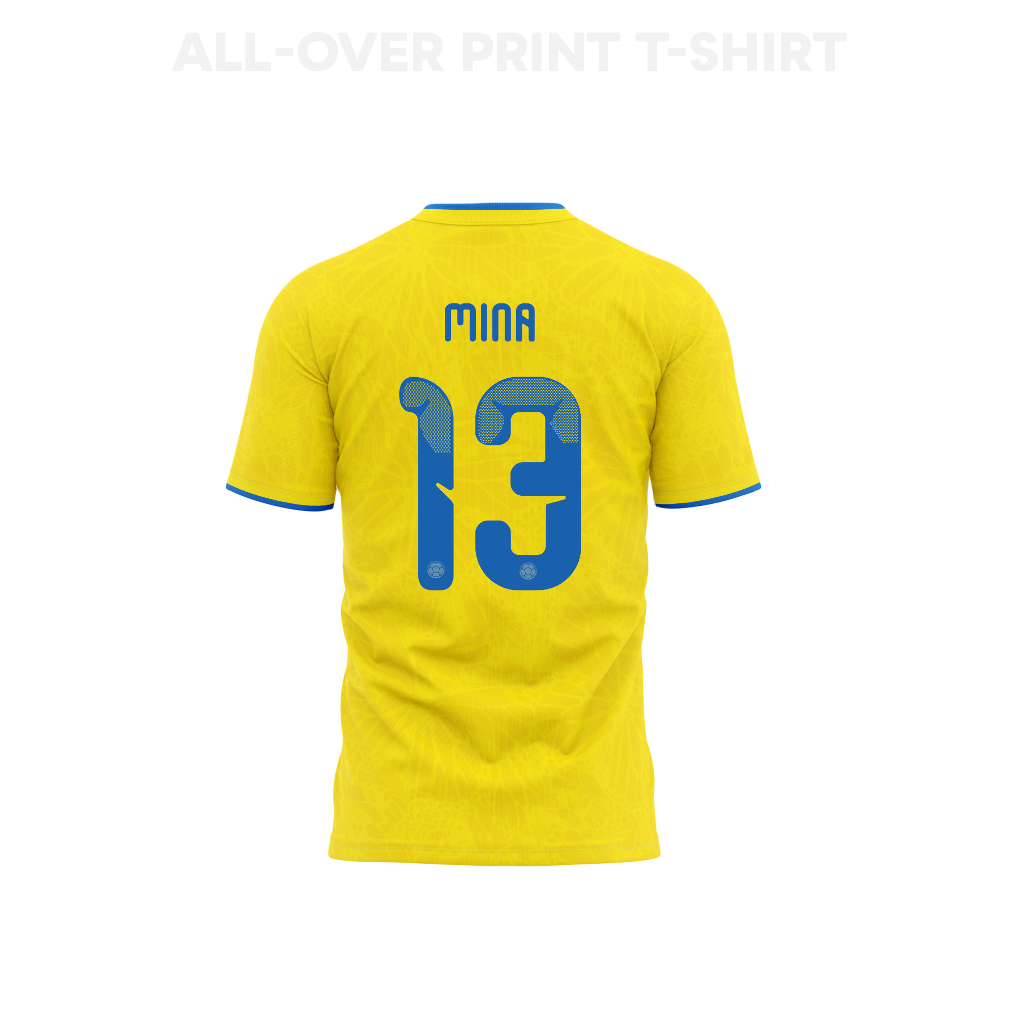 Yerry Mina 13 Youth Colombia 2026 Home 3D T-shirt Fully Printed – Yellow - Jersey Teams
