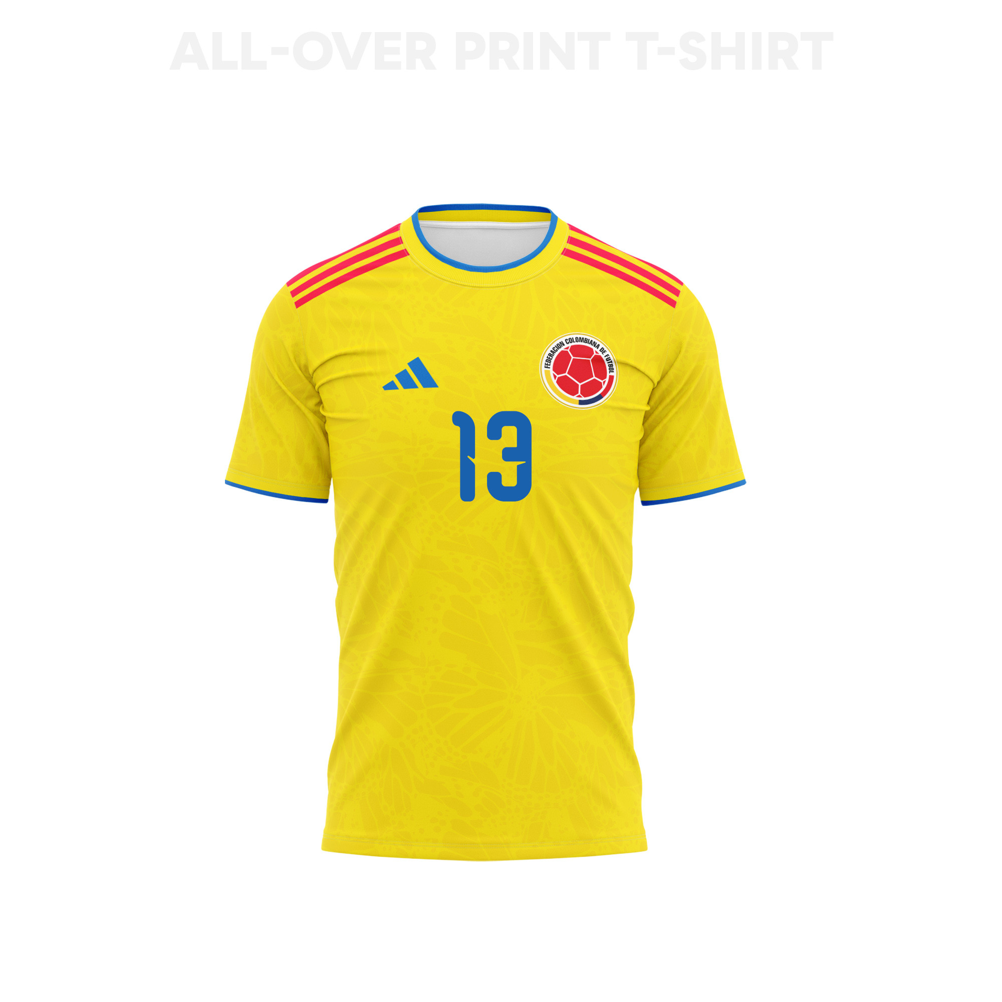 Yerry Mina 13 Youth Colombia 2026 Home 3D T-shirt Fully Printed – Yellow - Jersey Teams