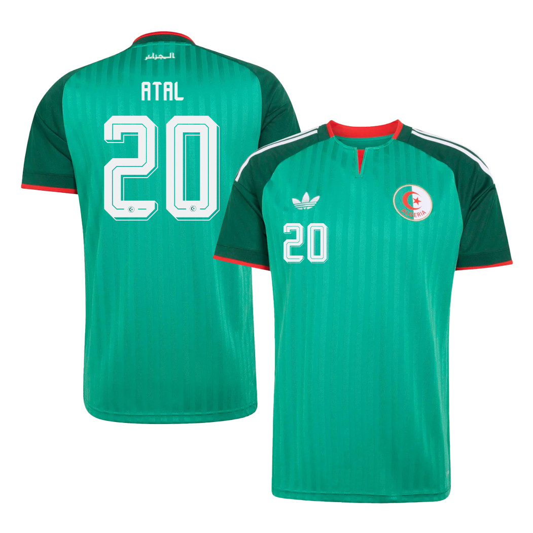 Youcef Atal 20 Algeria National Team 2026 Away Jersey - Green, Men - Jersey Teams
